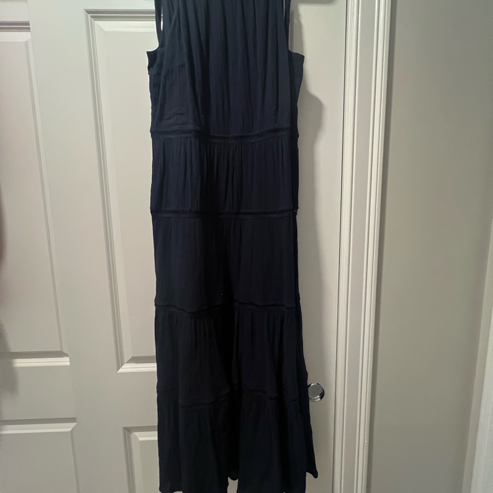 Elegant Talbots Navy Sleeveless Dress